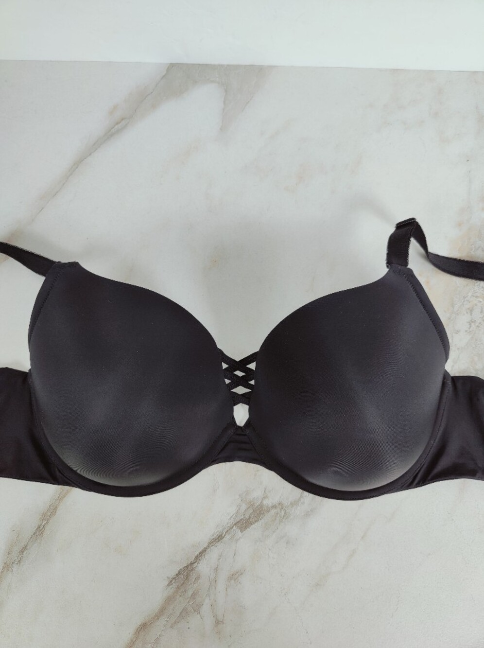 Torrid Curve XO Plunge Push-Up Smooth Bra, Black, Sz 42DD